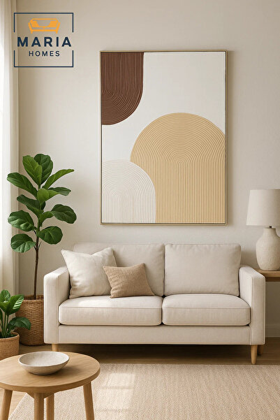 MARIA HOMES Abstract Wall Art 120×80 – Textured Wall Decor & Modern Wall Frame for Living Room