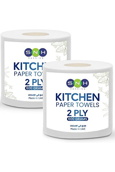 SNH Packing Kitchen Paper Towel Embossed 2 Ply 600 Grams, Pack of 2 Roll