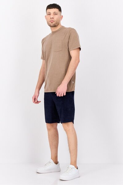 Threadbare Men Regular Fit Solid Drawstring Shorts, Navy