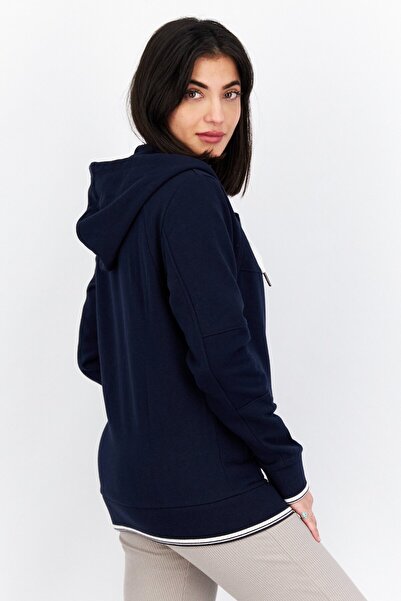 Alfa Romeo Women Sportswear Fit Long Sleeves Brand logo Racing Hoodie, Navy