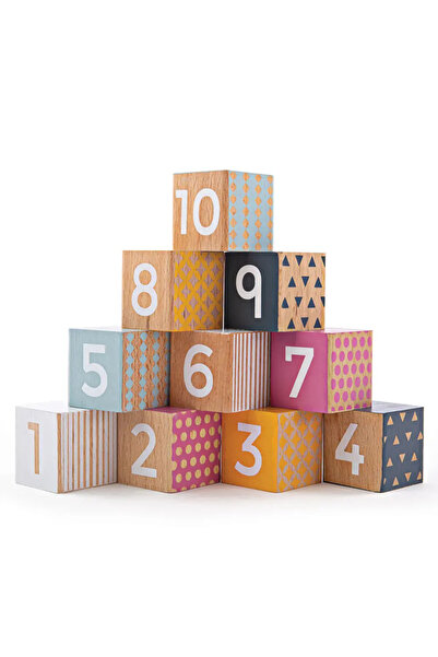 BIGJIGS Toys Wooden cubes - Learn to count