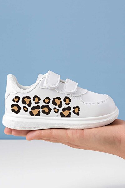 lias desing Adidași cu bretele pentru fetiță Leopard cu imprimeu