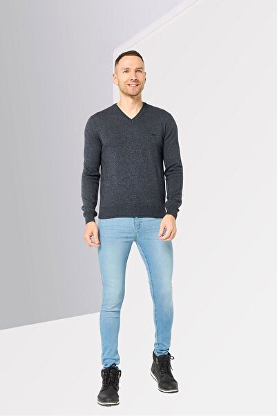 Harmont & Blaine Men Crew Neck Knitted Sweater, Grey