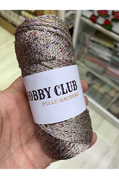 hobby club Pullu Polyester Makrome İpi Çanta Örgü İpi 100 gram