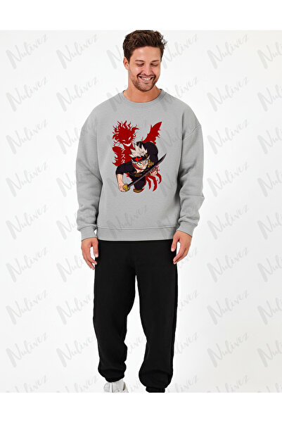 Nulivez Anime Gojo Satoru Character Printed High Quality Unisex Oversized O Neck Sweatshirt