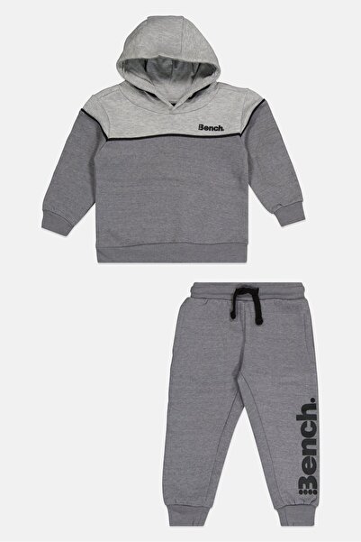 BENCH Toddlers Boy 2 Pieces Brand Logo Hoodie And Jogger Pants, Grey