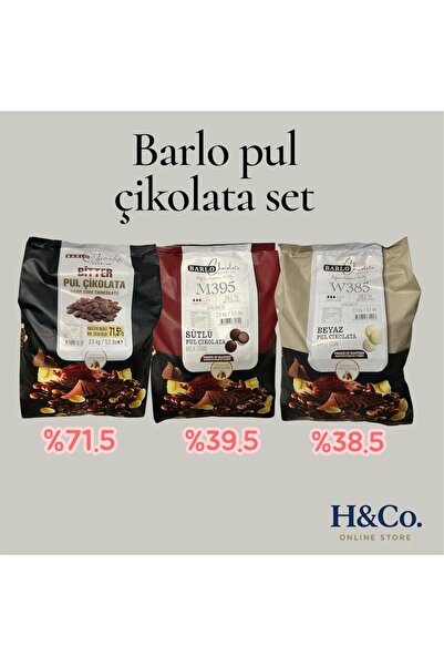 BARLO CHOCOLATE PREMİUM PUL ÇİKOLATA SETİ : SÜTLÜ - BİTTER - BEYAZ