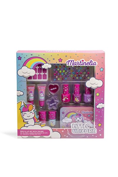 Martinelia little unicorn set luciu de buze si lac de unghii cu cutie metalica