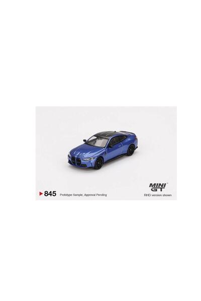 mini gt 845 BMW M4 Competition (G82) Portimao Blue 1/64 Model Araba