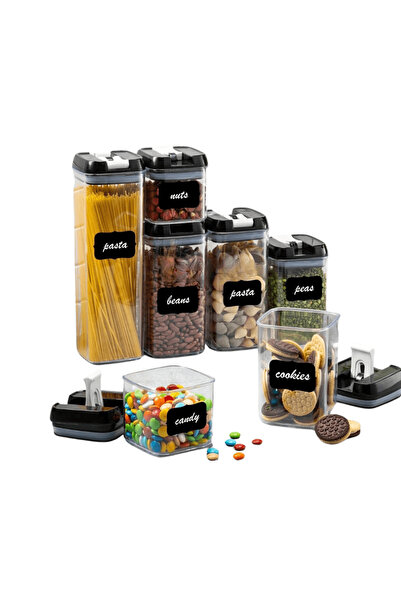 OferteTop Set de 7 Recipiente Pentru Depozitarea Alimentelor, Pastelor, Cerea...