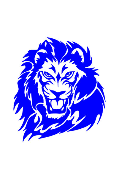 Oracal Car sticker ''Lion v2'', 17x16 cm, blue