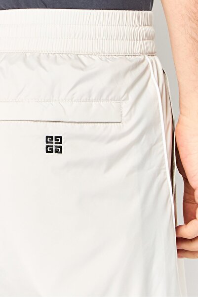Givenchy Men Brand Logo Basic Shorts, Cream