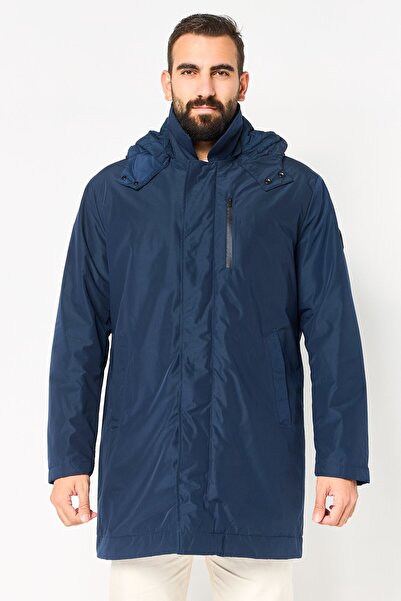 Gant Men Plain Long Sleeve Parka Jacket, Navy