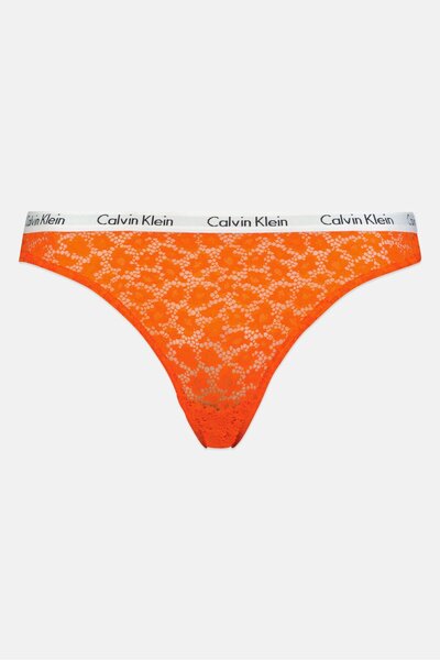 Calvin Klein Women Brand Logo Pull On Bikini Bottom, Orange