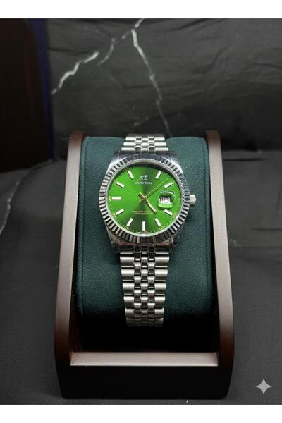 Feronnucci ساعة يد رجالية بسوار فولاذي ومينا ملونة تناظرية كوارتز + مع سوار ه...