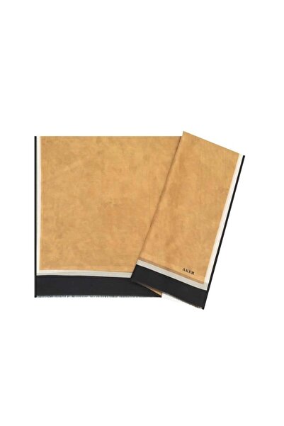 Aker Yaz Serinliği İpek Koton Şal -Bulut Deseni 7208777-413 Gold