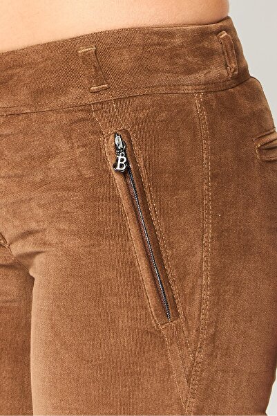 Harmont & Blaine Women Regular Fit Brand Logo Skinny Pants, Brown