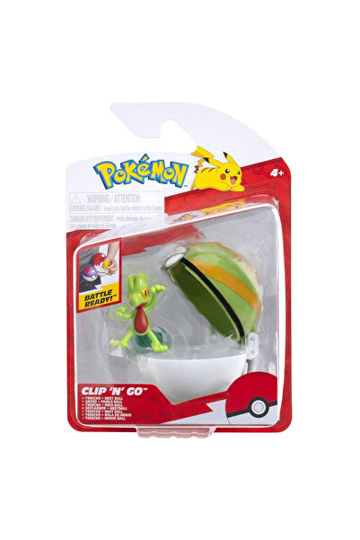 Pokemon - Set of 2 Clip n Go figurines, Treecko with Nest Ball W19 children age 3 years +