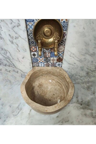 Belle Vie Bella vie traverten fırfırlı hamam kurnası Türk hamamı konsepti kurna