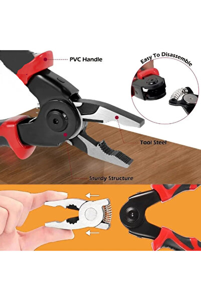 Denx DX3307 Multi-Purpose 5x1 Pliers with Interchangeable Heads for Maintenance