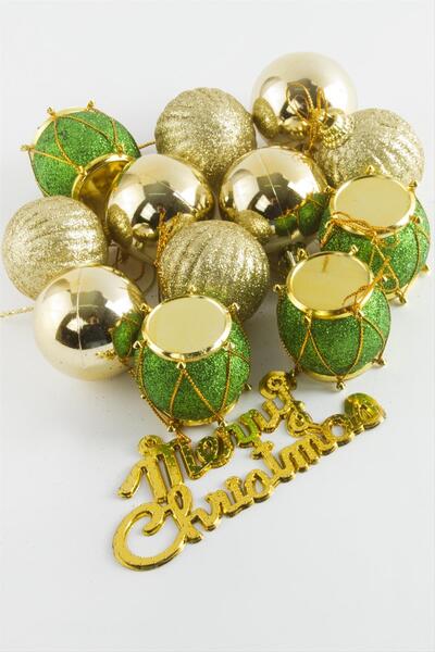 SiHako 13 Pieces Drum Ball Small Christmas Tree Ornament