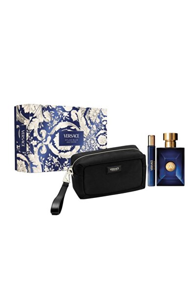 Versace Set cadou Pour Homme Dylan Blue, Apa de toaleta, Apa de toaleta, 50 ml + 50 ml + 50 ml