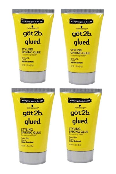 Got2B Waterproof Styling Glue for Hair and Spiky Styles, 1.25 oz, Pack of 4