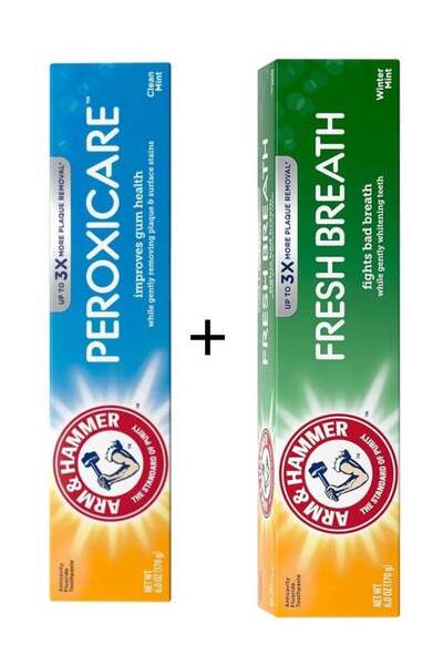 Arm&Hammer مجموعة معجون أسنان آرم آند هامر ١٧٠ غرام - عبوة من قطعتين