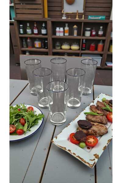 ariana sytle طقم 6 أكواب راقي كلاسيكية مطلية بالذهب سعة 190 مل باللون الأزرق ...