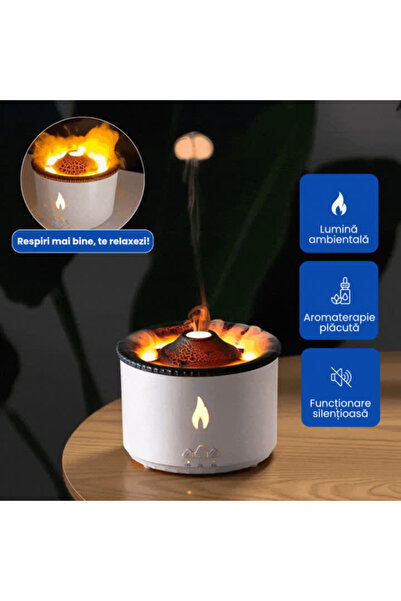 OferteTop Humidifier with Volcano Effect, Aromatherapy and LED Light