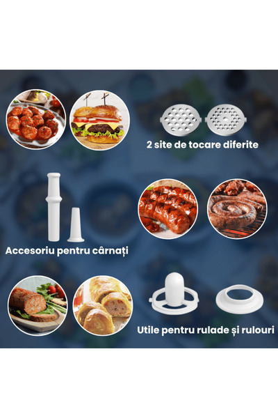 OferteTop Electric Meat Grinder with Stainless Steel Blade and High Power of 2200W