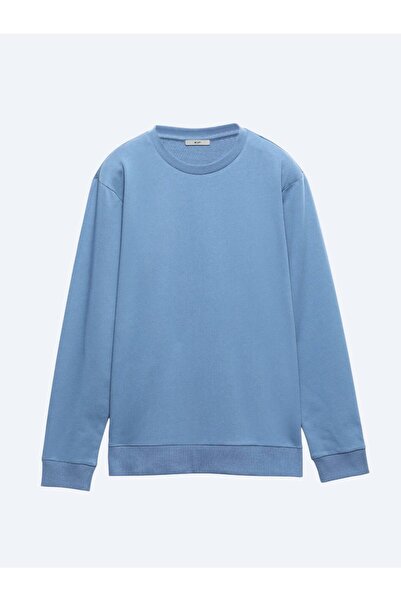 Kip Blue Crew Neck Sweatshirt
