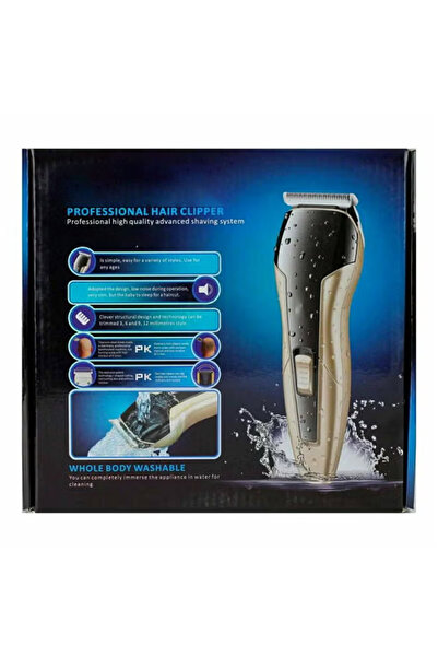Generic Professional Rechargeable Hair Trimmer Kit Gold/Black