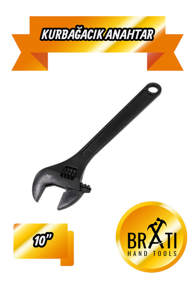 BRATİ HAND TOOLS 10'' Frog Wrench Adjustable Spanner 10 No
