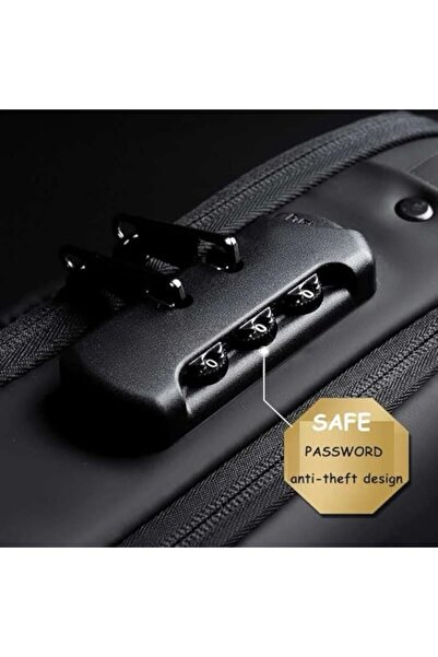 MeK Fine Smart Crossbody Backpack, Waterproof, USB Charging, Anti-theft, Unisex (Gray/Brown)