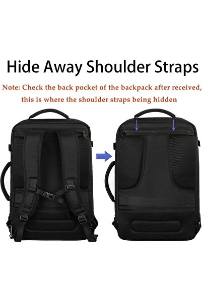 MATEIN Carry on Backpack, Extra Large Expandable 40L Travel Backpack, Water Resistant, Black