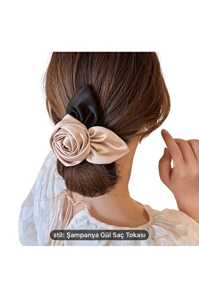 By Saadet Özkanlı مشبك بتفاصيل زهور من الساتان بلون الإكرو