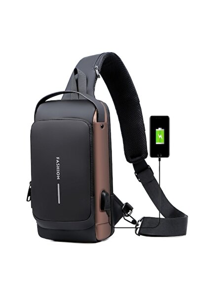 MeK Fine Smart Crossbody Backpack, Waterproof, USB Charging 3.0, Ultralight, Anti-theft, Unisex -