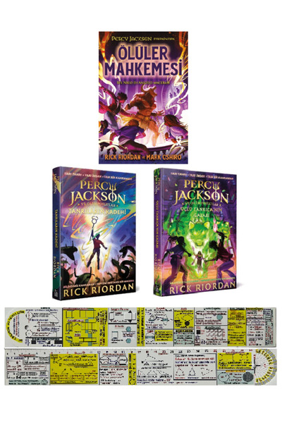 XLibris Percy Jackson Evreni 3 Kitap Set (Ciltli) Ölüler Mahkemesi+Tanrıların...