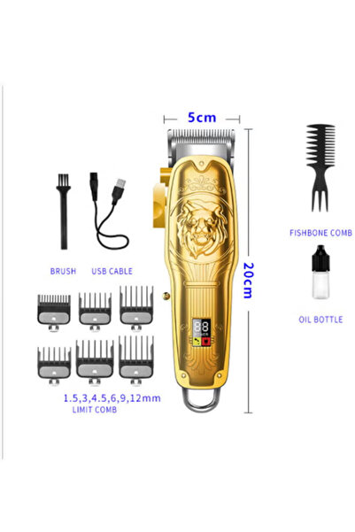 Generic Electric Cordless Hair Trimmer Gold 5 x 20cm