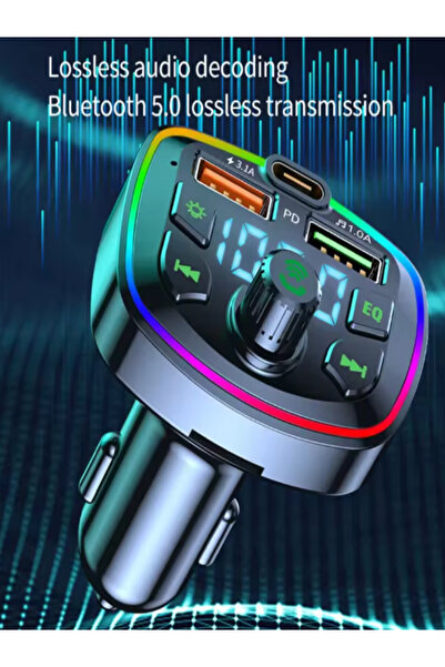 OEM Kit modulator FM Auto Bluetooth 5.0, încărcător 20W, 2 USB, afișaj LCD + suport număr parcare –Negru