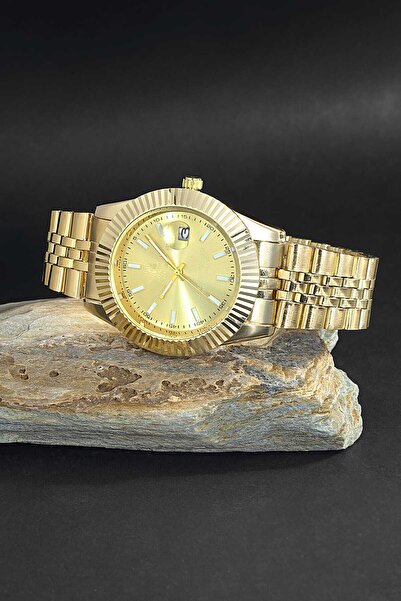 Ayenci Men's Wristwatch Luxury Sports Stainless Steel Gold Color Wristwatch