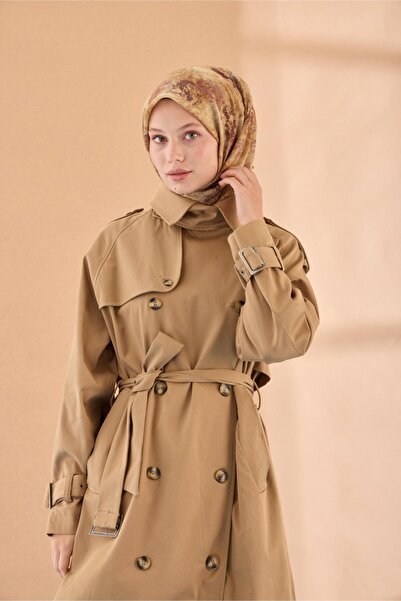 Silk Home Φουλάρι από οργανικό βαμβάκι με ραμμένες χειροποίητες άκρες με σχέδιο κήπου με χαμομήλια