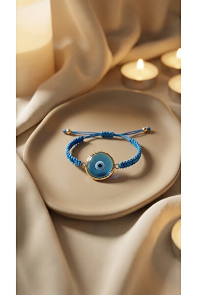SR Jewelry Box Turkuaz Nazar Boncuğu Makrome Bileklik – El Yapımı Ayarlanabil...
