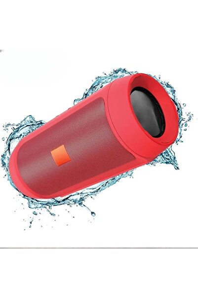 MeK Fine Wireless Portable Speaker, TWS Bluetooth, 360° Sound, IPX5, TF/USB, MicroSD, 12h, Red
