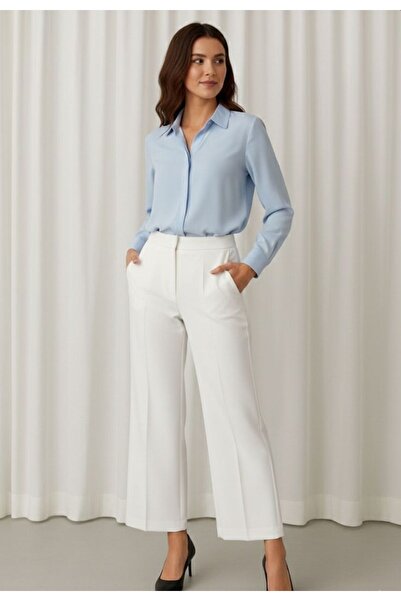 DEMOİSELLE Women's Stretch Fabric Steel Interlock Fabric Pants