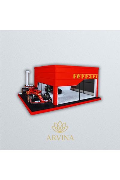 Arvina Atelier Ferrari Büyük Showroom | Koleksiyon Garajı | Parlak Logo | 1:6...