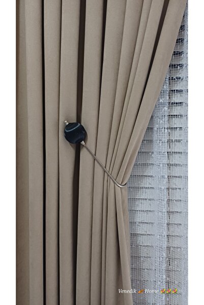 venedik home New Metal Ghost Hook Mounted on Cornice Silver & Black 1 Piece (Easy Installation Without Drilling)