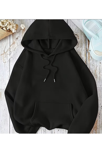 CACTUS COLLECTION Hooded Sweatshirt Unisex Hoodie 3 Thread Cotton O Oversized Unprinted Plain