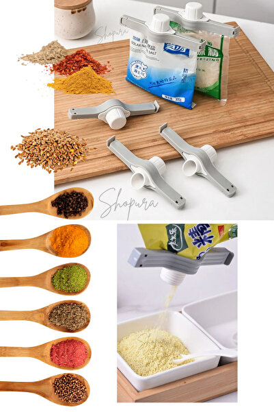 Shopura حزمة فاخرة من 10 قطع من مشابك الأكياس العملية لحفظ التوابل